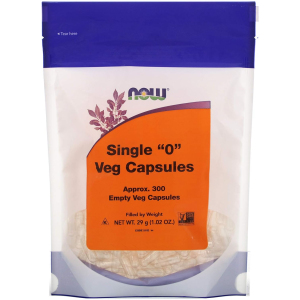Now Empty Capsules Vegetarian Single "0" 1000 ct